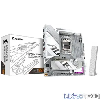 Gigabyte B850M AORUS ELITE WIFI6E ICE AMD B850 Ryzen AM5 Micro-ATX Motherboard