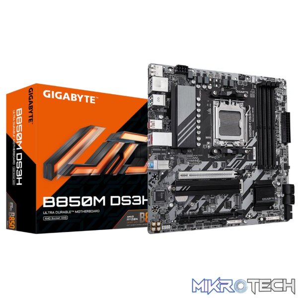 Gigabyte B850M DS3H B850 Ryzen Socket AM5 Micro ATX Motherboard Gigabyte B850M DS3H B850 Ryzen Socket AM5 Micro ATX Motherboard