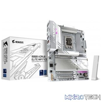 Gigabyte B860M AORUS ELITE WIFI6E ICE Intel LGA1851 ATX DDR5 Motherboard