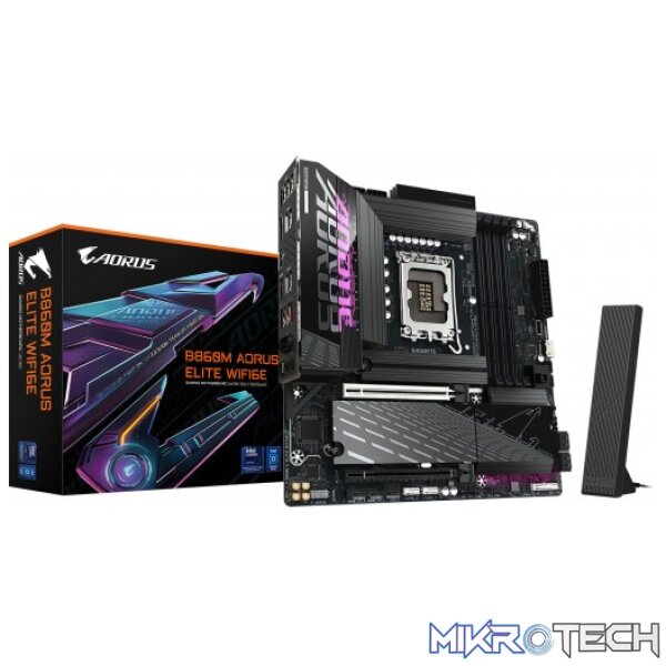 Gigabyte B860M AORUS ELITE WIFI6E LGA 1851 micro-ATX DDR5 Motherboard Gigabyte B860M AORUS ELITE WIFI6E LGA 1851 micro-ATX DDR5 Motherboard