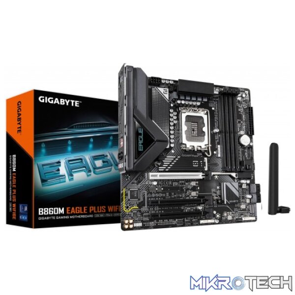 Gigabyte B860M EAGLE PLUS WIFI6E LGA 1851 mATX DDR5 Motherboard Gigabyte B860M EAGLE PLUS WIFI6E LGA 1851 mATX DDR5 Motherboard
