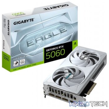 Gigabyte GeForce RTX 5060 EAGLE OC ICE 8GB GDDR7 128-bit PCIe 5.0 Graphics Card
