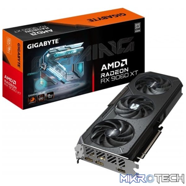 Gigabyte Radeon RX 9060 XT 8GB GAMING OC GDDR6 128-Bit PCIe 5.0 Graphics Card Gigabyte Radeon RX 9060 XT 8GB GAMING OC GDDR6 128-Bit PCIe 5.0 Graphics Card