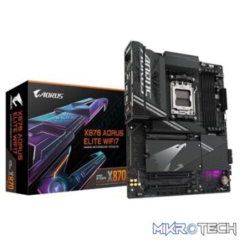 Gigabyte X870 AORUS ELITE WIFI 7 AMD Ryzen Socket AM5 ATX Motherboard