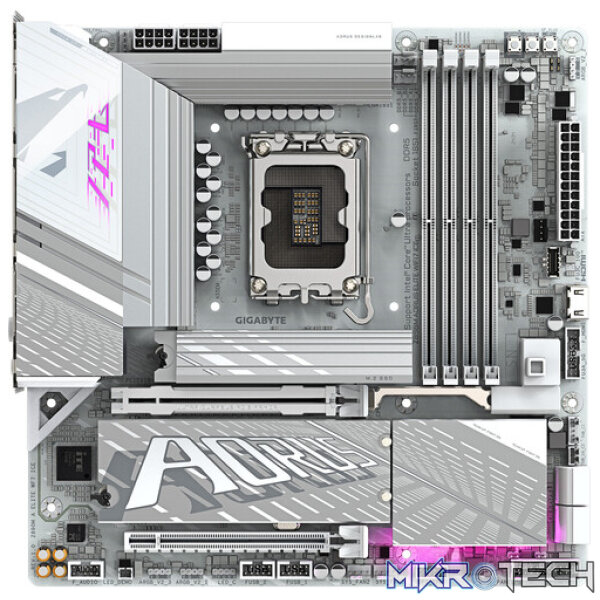 Gigabyte Z890M AORUS ELITE WIFI7 ICE Intel LGA 1851 Micro-ATX Motherboard - Image 2