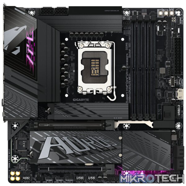 Gigabyte Z890M AORUS ELITE WIFI7 Intel LGA 1851 Micro-ATX Motherboard - Image 2