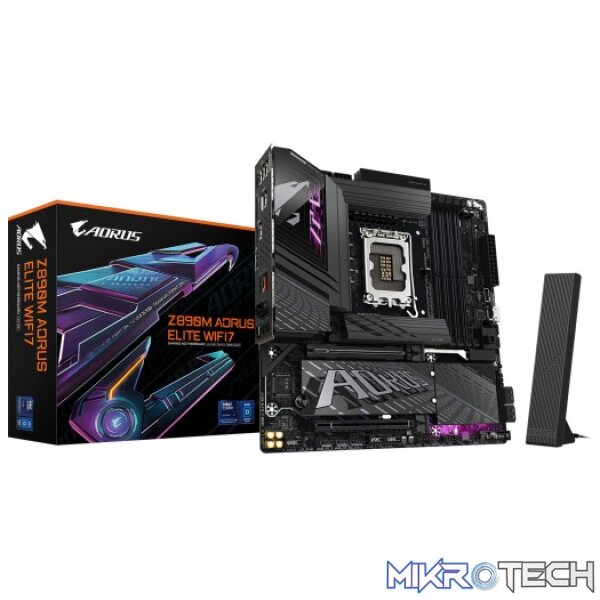 Gigabyte Z890M AORUS ELITE WIFI7 Intel LGA 1851 Micro-ATX Motherboard Gigabyte Z890M AORUS ELITE WIFI7 Intel LGA 1851 Micro-ATX Motherboard