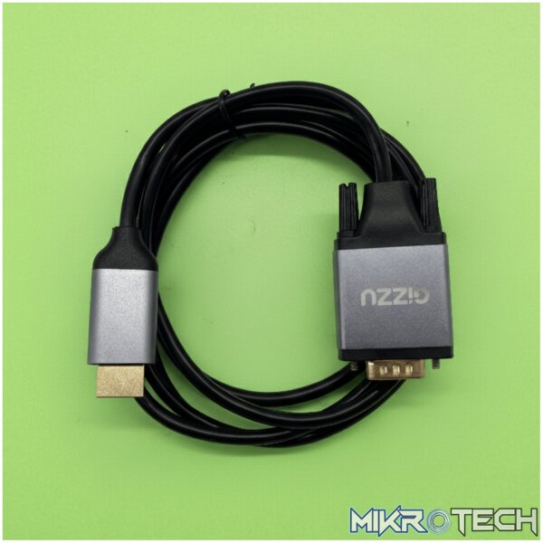 Gizzu Full HD HDMI to VGA Cable (1.8m) - Black - Image 3