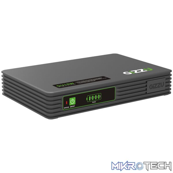 Gizzu SURF Simple 18W 55Wh LiFePO4 MINI DC UPS - Black Gizzu SURF Simple 18W 55Wh LiFePO4 MINI DC UPS - Black