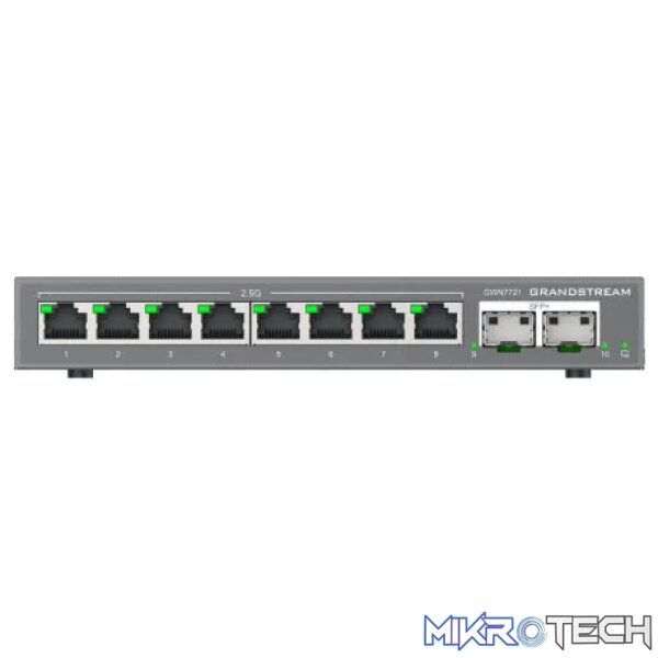 Grandstream Enterprise 8 port Lite Cloud Managed 2.5GbE Switch | GWN7721 Grandstream Enterprise 8 port Lite Cloud Managed 2.5GbE Switch | GWN7721