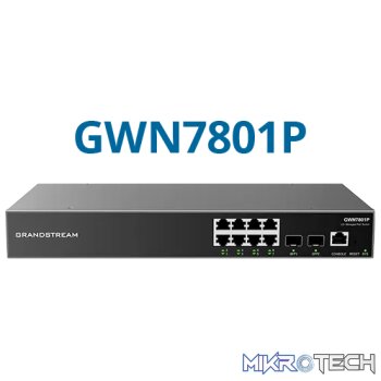 Grandstream Enterprise L2++ 8 port Managed GbE PoE Switch 120W | GWN7801P-PRO