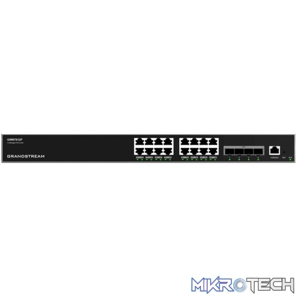 Grandstream Enterprise L3 16 port Managed GbE PoE+ Switch 240W | GWN7812P Grandstream Enterprise L3 16 port Managed GbE PoE+ Switch 240W | GWN7812P