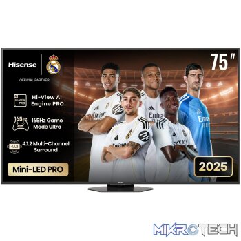 HISENSE LEDN75U8Q Mini LED Pro QLED 165hz 4k Smart 75''