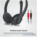 HS240 On-Ear Wired Stereo Headset with Flex Mic Dual 3.5mm Aux - Image 2