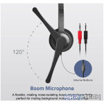 HS240 On-Ear Wired Stereo Headset with Flex Mic Dual 3.5mm Aux - Image 4