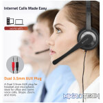 HS240 On-Ear Wired Stereo Headset with Flex Mic Dual 3.5mm Aux - Image 5