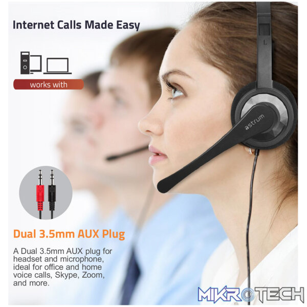 HS240 On-Ear Wired Stereo Headset with Flex Mic Dual 3.5mm Aux - Image 5