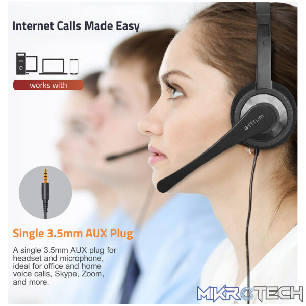 HS600 Over-Ear Headphones with Mic, 1 x 3.5mm Aux Jack for Mic/Audio - Image 5