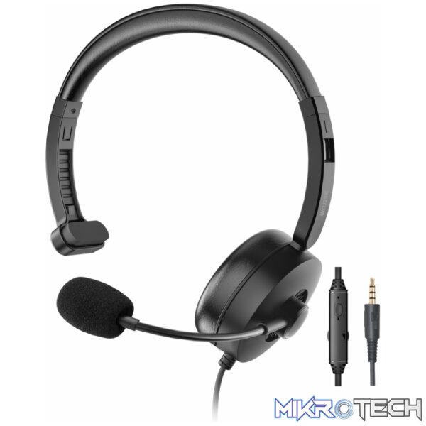 HS610 Single-Sided Headset 3.5mm Aux with Flexible Mic - Image 3