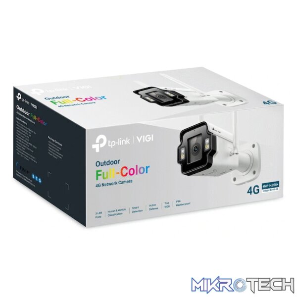 InSight S345-4G (4mm) VIGI 4MP Outdoor Full-Color 4G Bullet Network Camera InSight S345-4G (4mm) VIGI 4MP Outdoor Full-Color 4G Bullet Network Camera