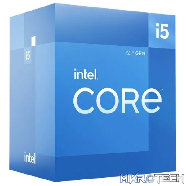 Intel Core i5 12400 Up to 4.4 GHZ; 6 Core (6P+0E); 12 Thread; 18MB Smartcache; 65W TDP - Intel Laminar RM1 Cooler included S RL5 Intel Core i5 12400 Up to 4.4 GHZ; 6 Core (6P+0E); 12 Thread; 18MB Smartcache; 65W TDP - Intel Laminar RM1 Cooler included S RL5