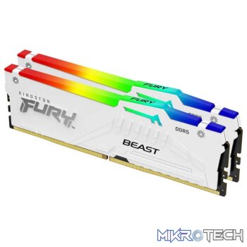 Kingston FURY Beast RGB DDR5 64GB (2×32 GB) 6400 MT/s CL32 White Memory Kit