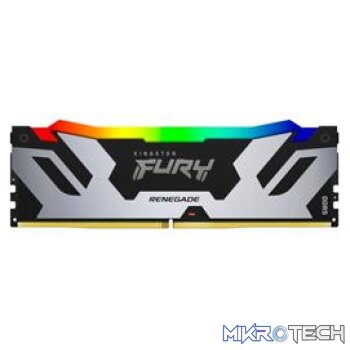 Kingston KF564C32RSA-16 Fury Renegade RGB 16GB (1x16GB) DDR5-6400MHz CL32 1.4V Black Silver Desktop Memory