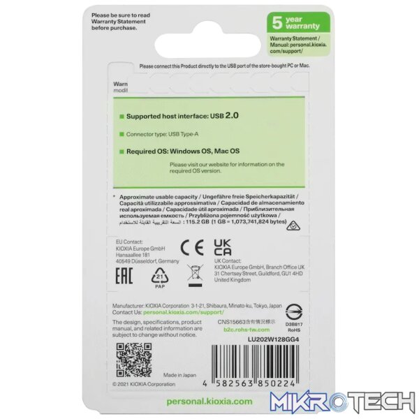 Kioxia 128GB USB 2.0-White - Image 11