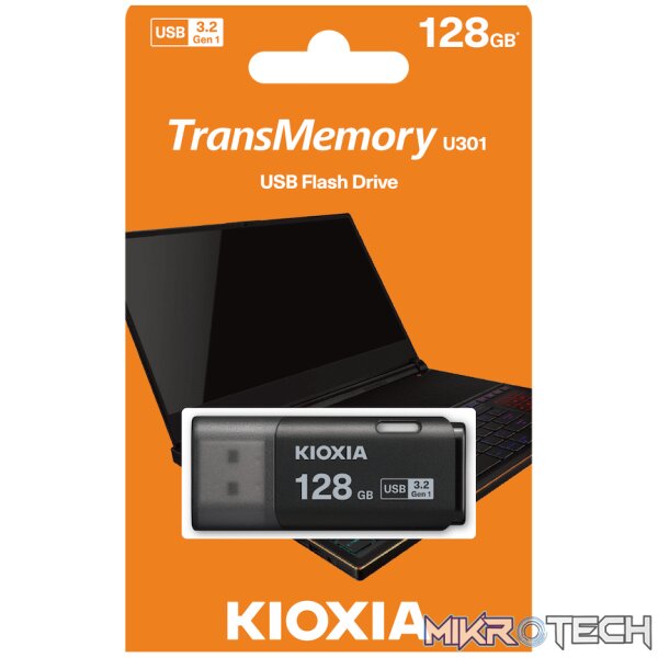 Kioxia U301- 128GB USB 3.2-GEN1-BLK Kioxia U301- 128GB USB 3.2-GEN1-BLK