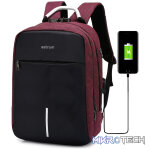 LB220 BACKPACK OXFORD 300D 15" RED/BLACK - Image 2