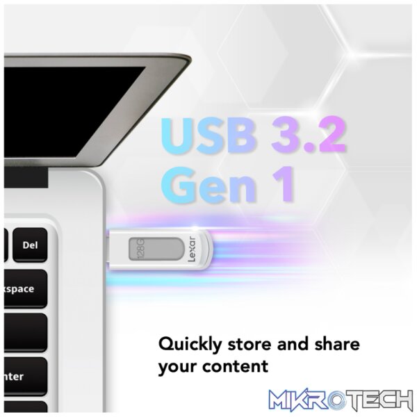 LEXAR 128GB V100 USB 3.0 JUMP DRIVE - Image 3