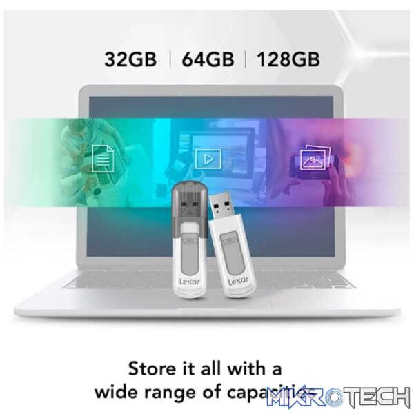 LEXAR 128GB V100 USB 3.0 JUMP DRIVE - Image 5