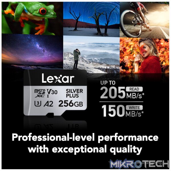 LEXAR BLU PLUS 256GB MICROSDXC C10 V10 - Image 3