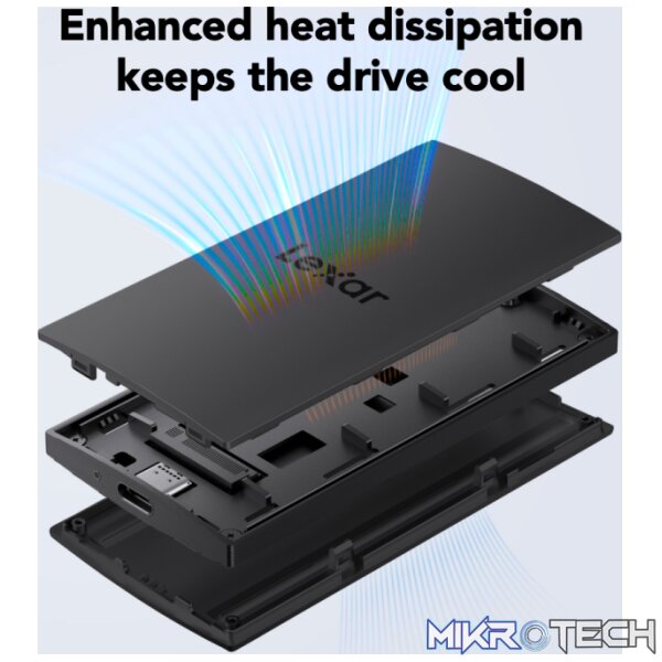 LEXAR SL300 EXTERNAL SSD 2TB BLACK - Image 5