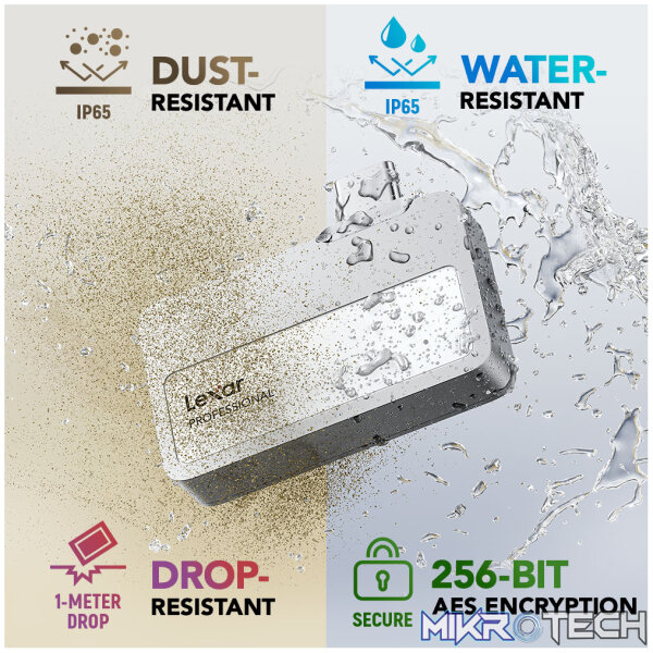 LEXAR SL400 EXT SSD 2TB TYPE-C SILVER - Image 9