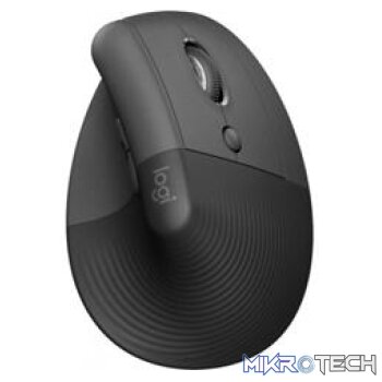 Logitech 910-006473 Lift Vertical 4000 DPI Optical Graphite Ergonomic Wireless Mouse