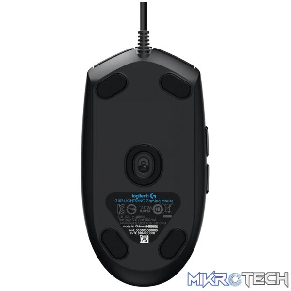 Logitech(R) G102 Lightsync Gaming Mouse - Black - Image 4