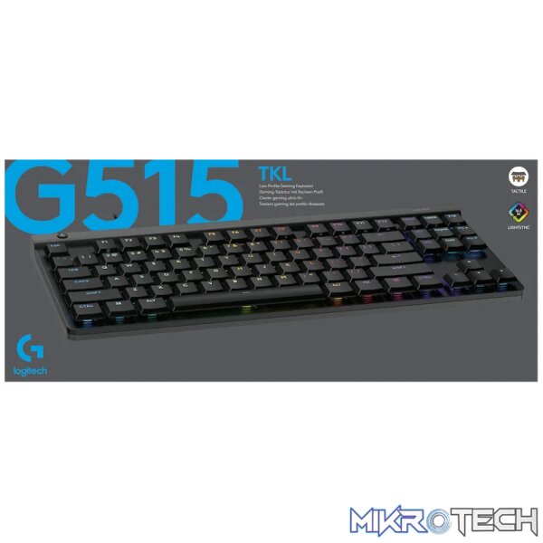 Logitech(R) G515 TKL Wired Gaming Keyboard - Black - Image 2