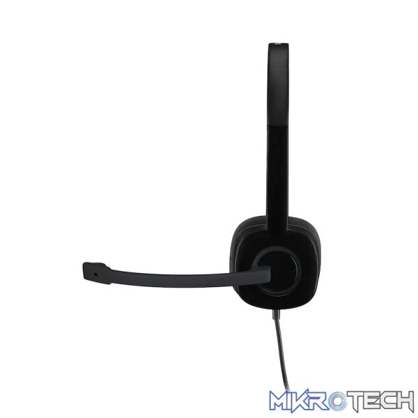 Logitech(R) H151 Stereo Wired Headset - Black - Image 4