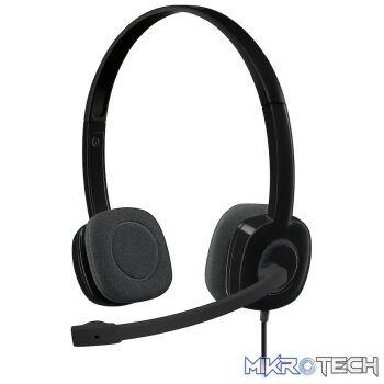 Logitech(R) H151 Stereo Wired Headset - Black