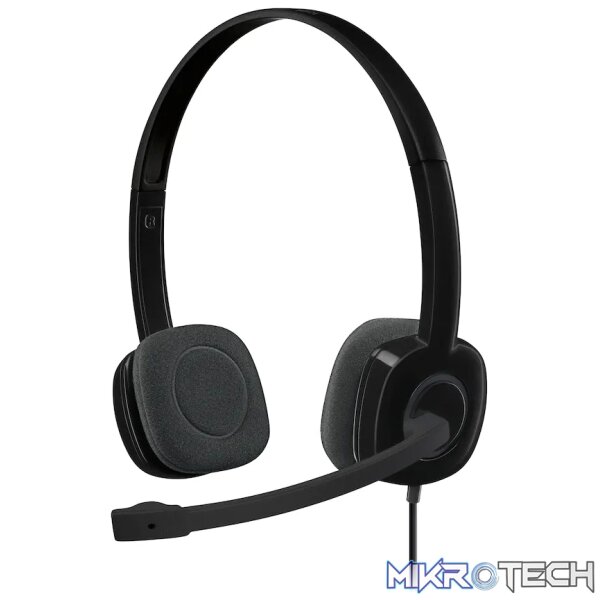Logitech(R) H151 Stereo Wired Headset - Black Logitech(R) H151 Stereo Wired Headset - Black
