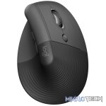 Logitech(R) Lift Vertical Ergonomic Mouse - Graphite / Black
