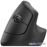 Logitech(R) Lift Vertical Ergonomic Mouse - Graphite / Black - Image 3