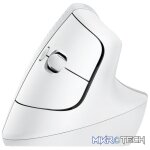 Logitech(R) Lift Vertical Ergonomic Mouse - Off-White/Pale Grey - Image 2