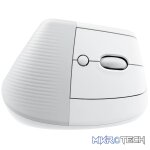 Logitech(R) Lift Vertical Ergonomic Mouse - Off-White/Pale Grey - Image 3