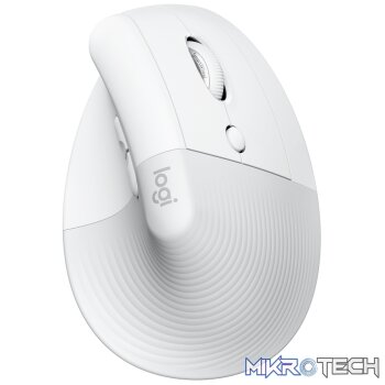 Logitech(R) Lift Vertical Ergonomic Mouse - Off-White/Pale Grey