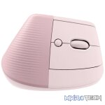 Logitech(R) Lift Vertical Ergonomic Mouse - Rose/Dark Rose - Image 2