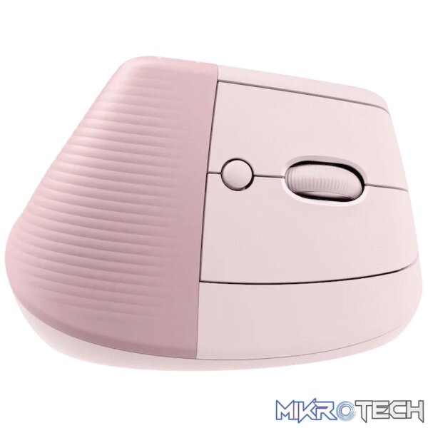 Logitech(R) Lift Vertical Ergonomic Mouse - Rose/Dark Rose - Image 2