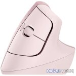 Logitech(R) Lift Vertical Ergonomic Mouse - Rose/Dark Rose - Image 3