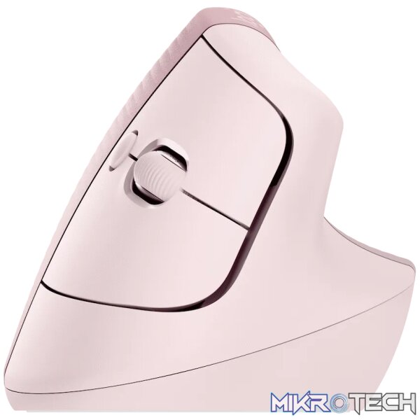 Logitech(R) Lift Vertical Ergonomic Mouse - Rose/Dark Rose - Image 3
